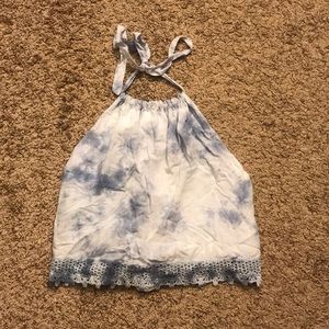 Tie dye crop halter top